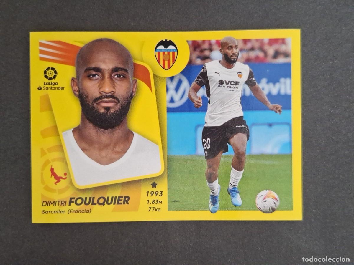 Fu&szlig;ball-Sticker: L2 FOULQUIER VALENCIA C. F. FICHAJE 47 LIGA ESTE 2021 2022 21 22 NUNCA PEGADO SIN PEGAR