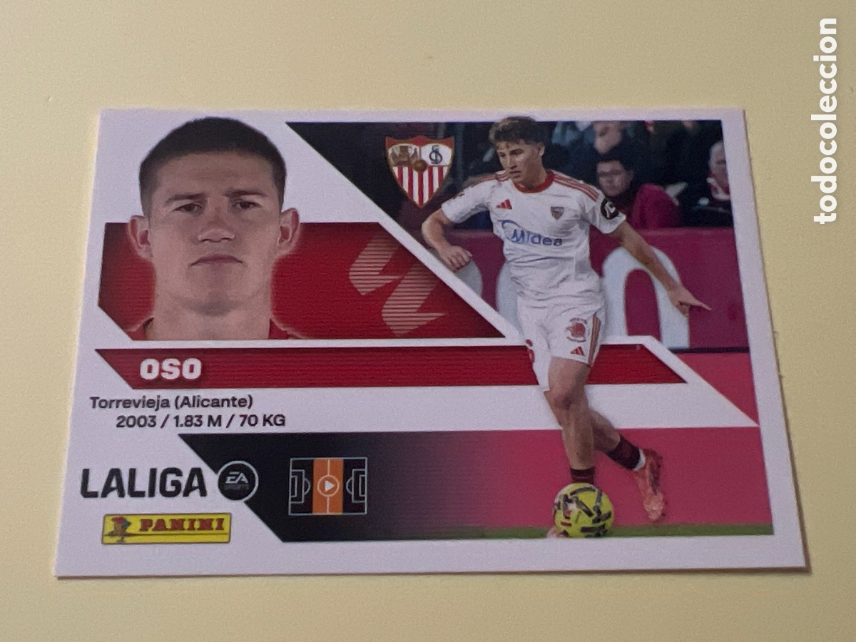 Cartes &agrave; collectionner de Football: C5389. Cromo Liga 2026 2027. 26 27. Oso. Sevilla. N. &ordm; 11. ESTE. Panini