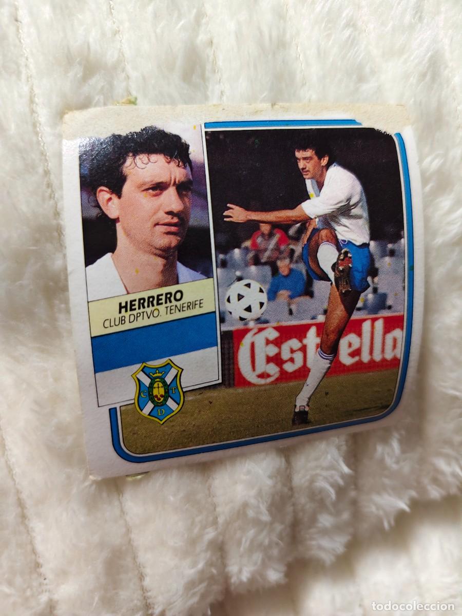Fu&szlig;ball-Sticker: EDICIONES ESTE 89 90 HERRERO C.D. TENERIFE 1989 1990 DESPEGADO RECUPERADO ALBUM AAQ
