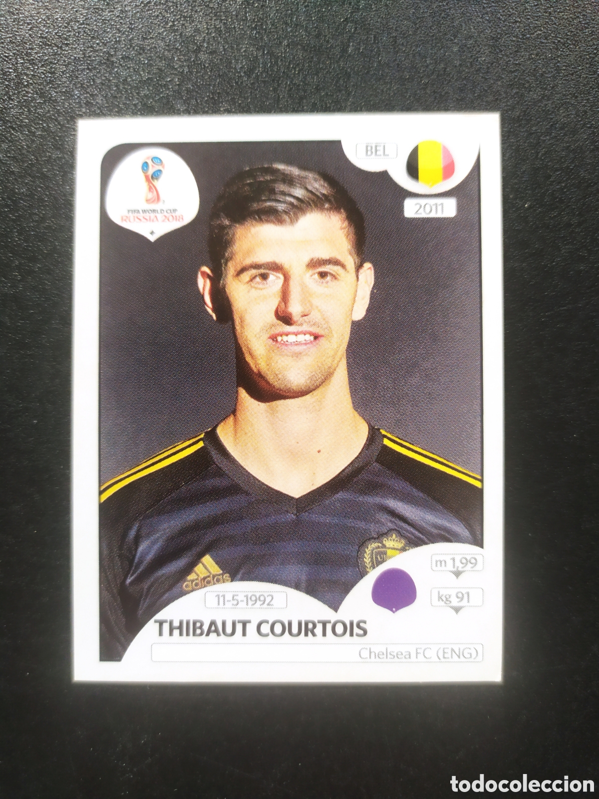 Cromos de f&uacute;tbol: Mundial FIFA Rusia 2018 panini Courtois n&deg; 514 B&eacute;lgica