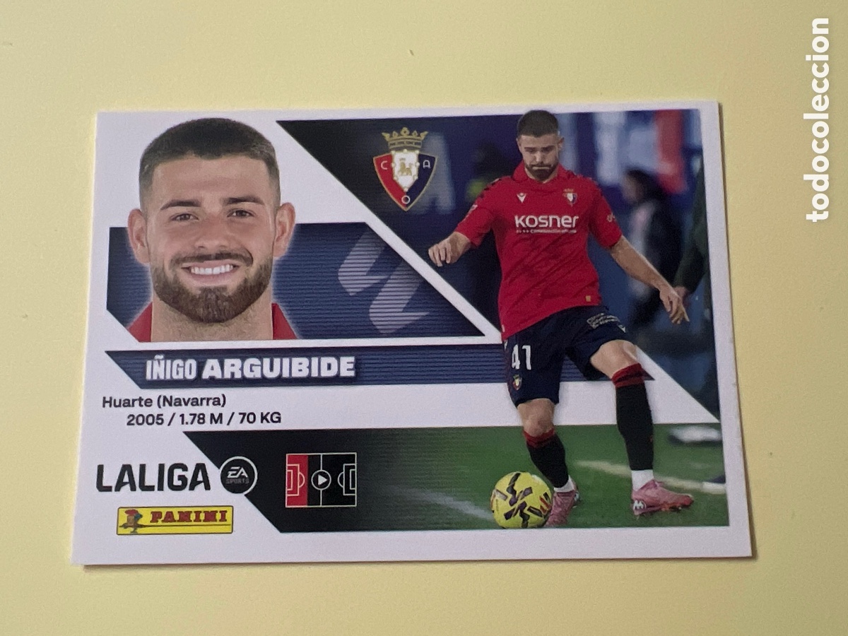 Fu&szlig;ball-Sticker: C5394. LIGA ESTE 2026 2027 26 27 NUEVO - OSASUNA N&ordm; 5B ARGUIBIDE