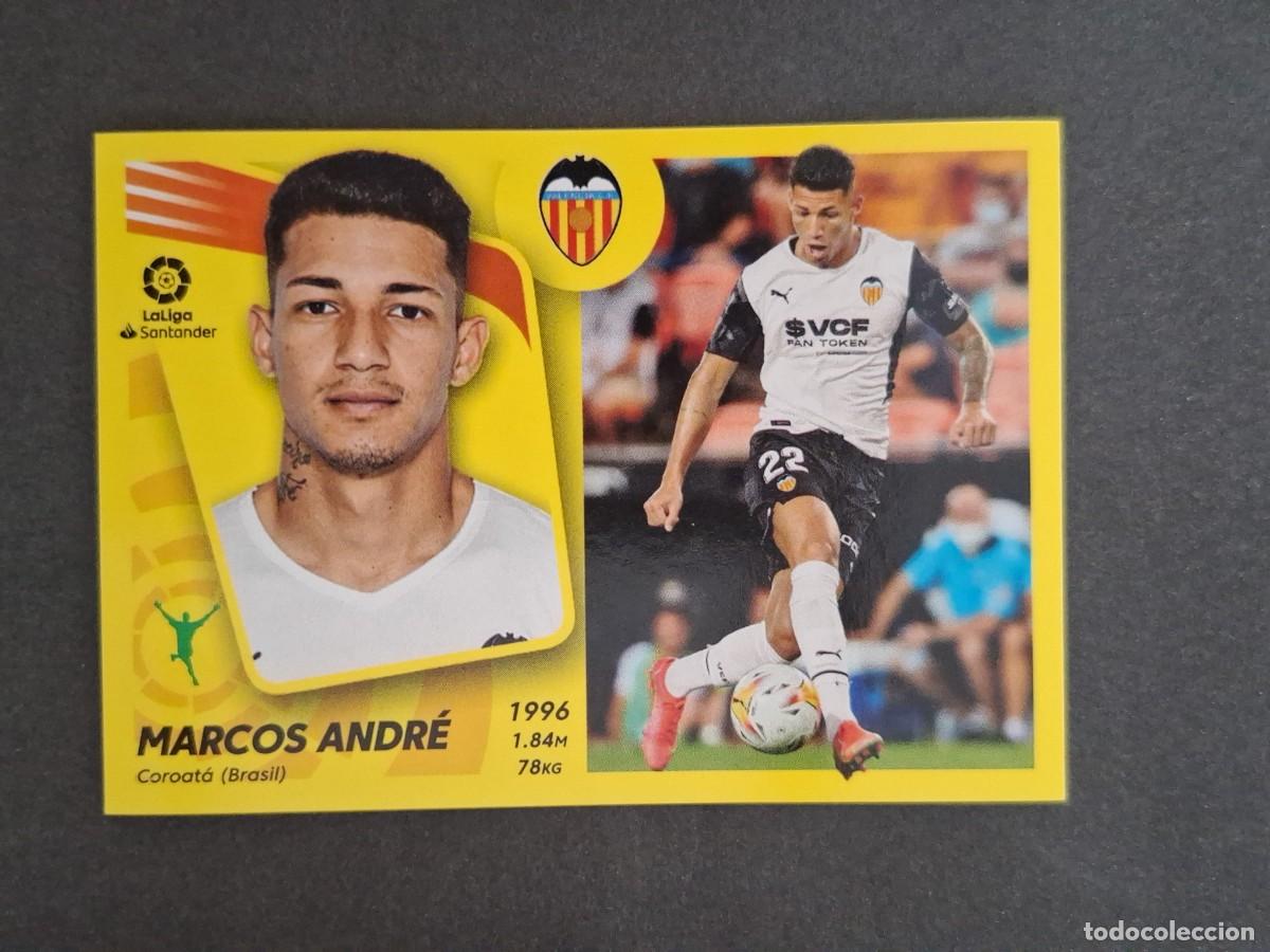 Fu&szlig;ball-Sticker: L2 MARCOS ANDRE VALENCIA C. F. FICHAJE 62 LIGA ESTE 2021 2022 21 22 NUNCA PEGADO SIN PEGAR