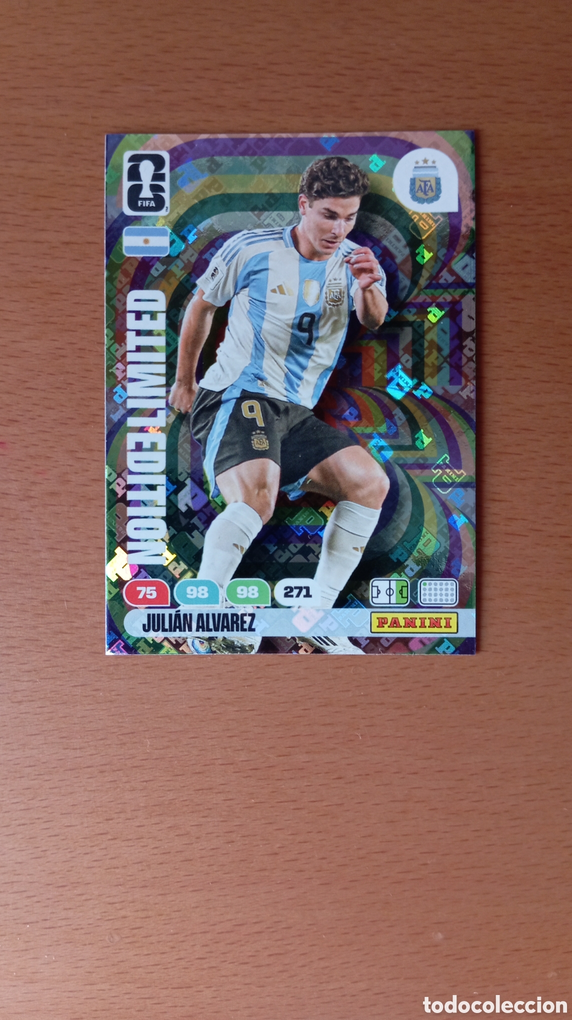 Fu&szlig;ball-Sticker: Juli&aacute;n &Aacute;lvarez Argentina Limited Edition. Adrenalyn FIFA World Cup 2026