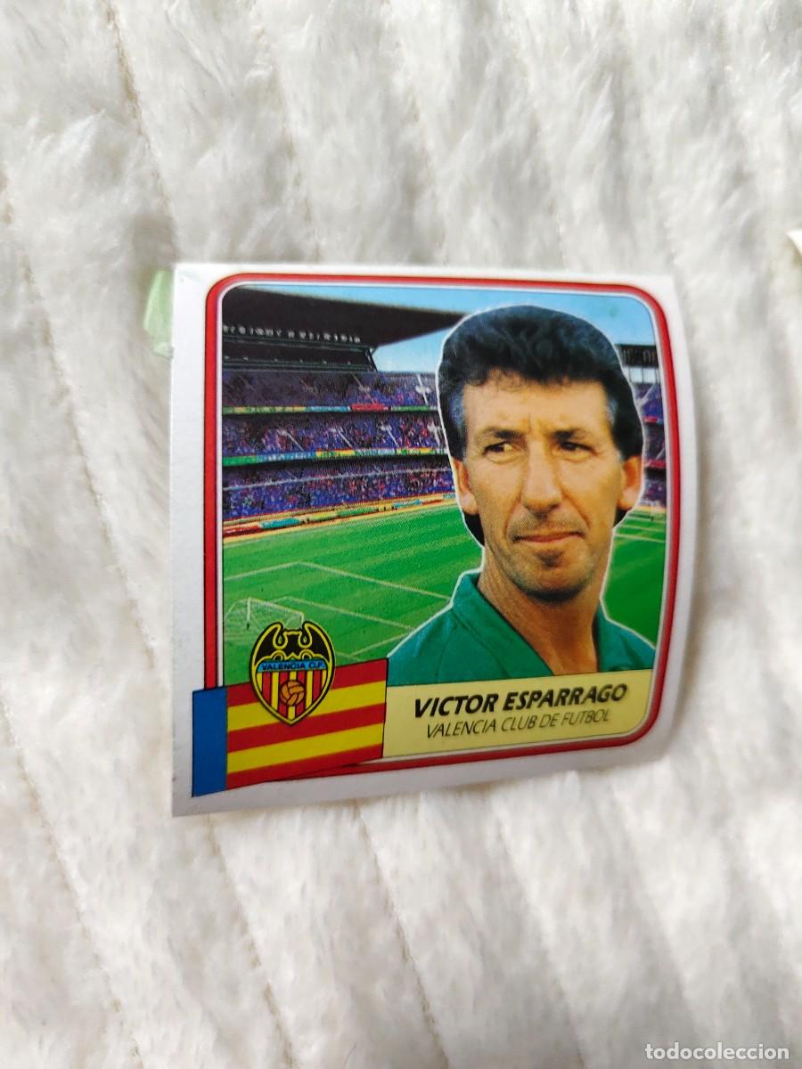 Cromos de f&uacute;tbol: EDICIONES ESTE 89 90 VICTOR ESPARRAGO ENTRENADOR VALENCIA 1989 1990 DESPEGADO RECUPERADO ALBUM AAQ