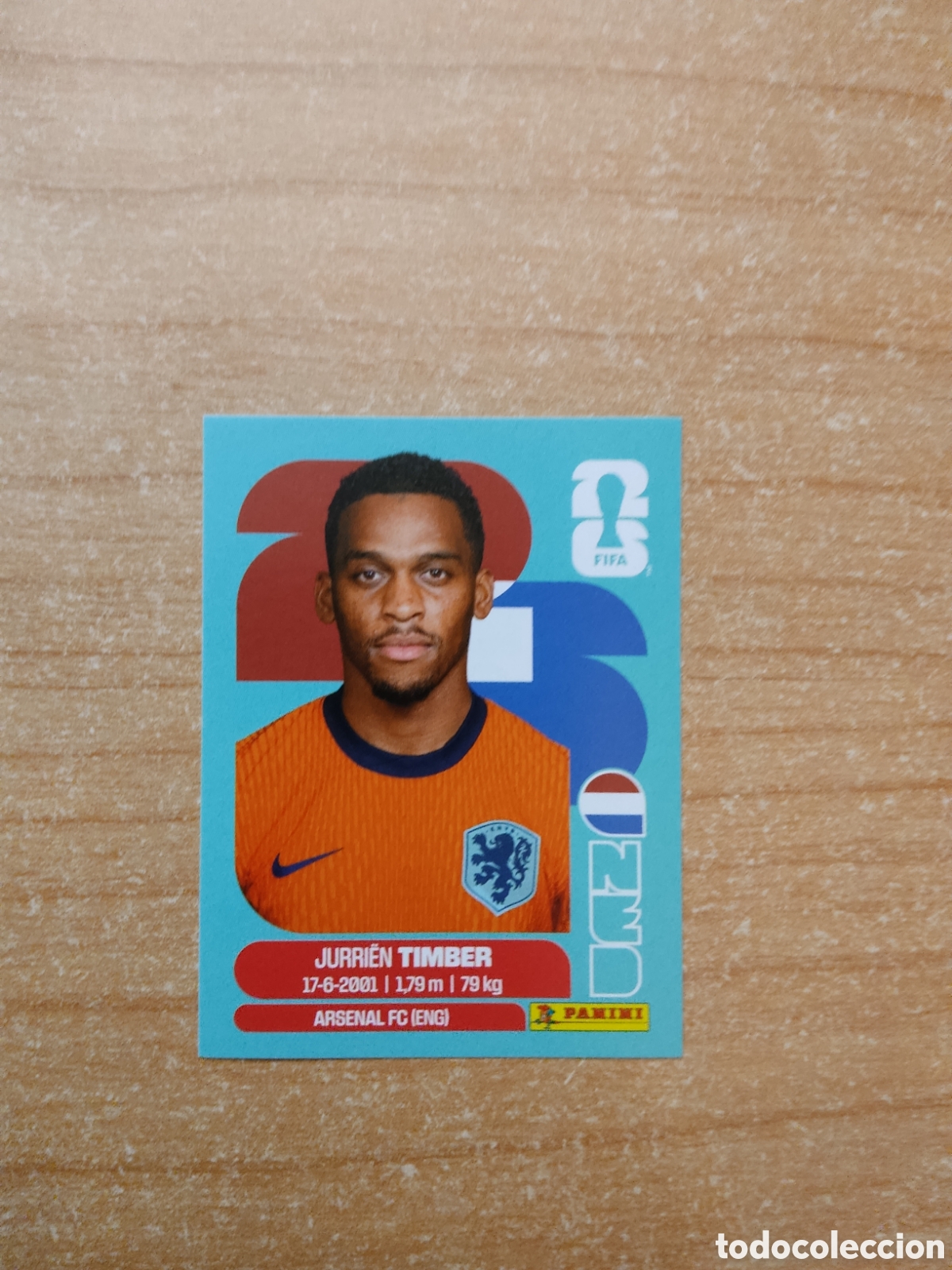 Figurine di Calcio: NED5 JURRIEN TIMBER PAISES BAJOS FIFA WORLD CUP 2026