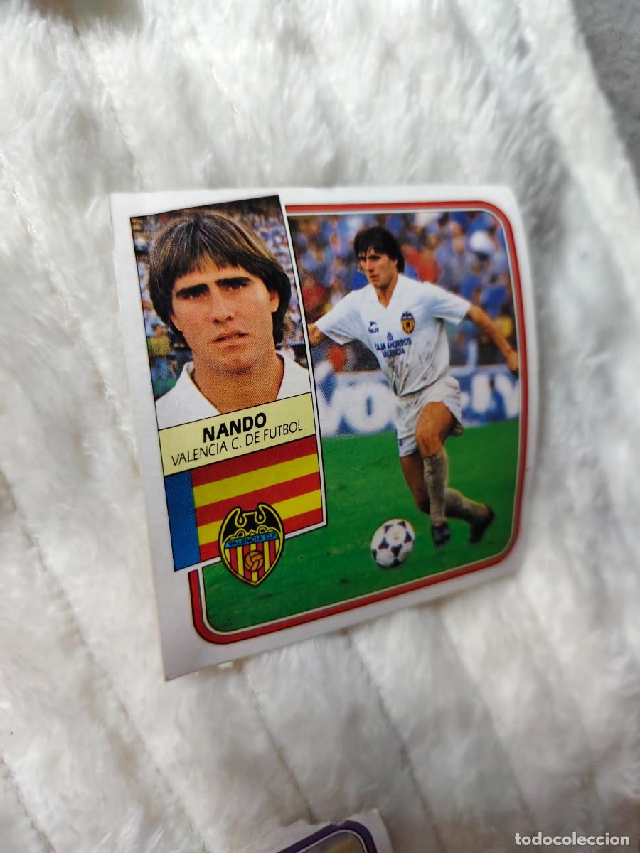 Fu&szlig;ball-Sticker: EDICIONES ESTE 89 90 NANDO VALENCIA C.F. 1989 1990 DESPEGADO RECUPERADO ALBUM AAQ