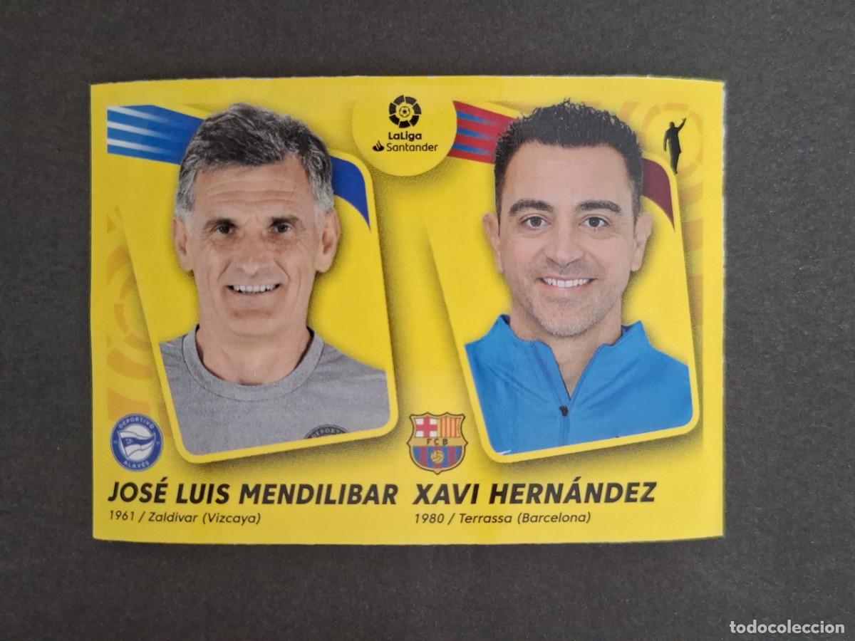 Cromos de f&uacute;tbol: L2 JOSE L. MENDILIBAR - XAVI MERCADO DE INVIERNO LIGA ESTE 2021 2022 21 22 NUNCA PEGADO SIN PEGAR