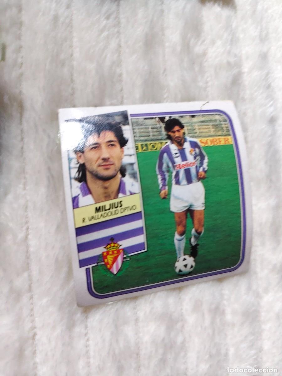 Cromos de f&uacute;tbol: EDICIONES ESTE 89 90 MILJIUS REAL VALLADOLID 1989 1990 DESPEGADO RECUPERADO ALBUM AAQ