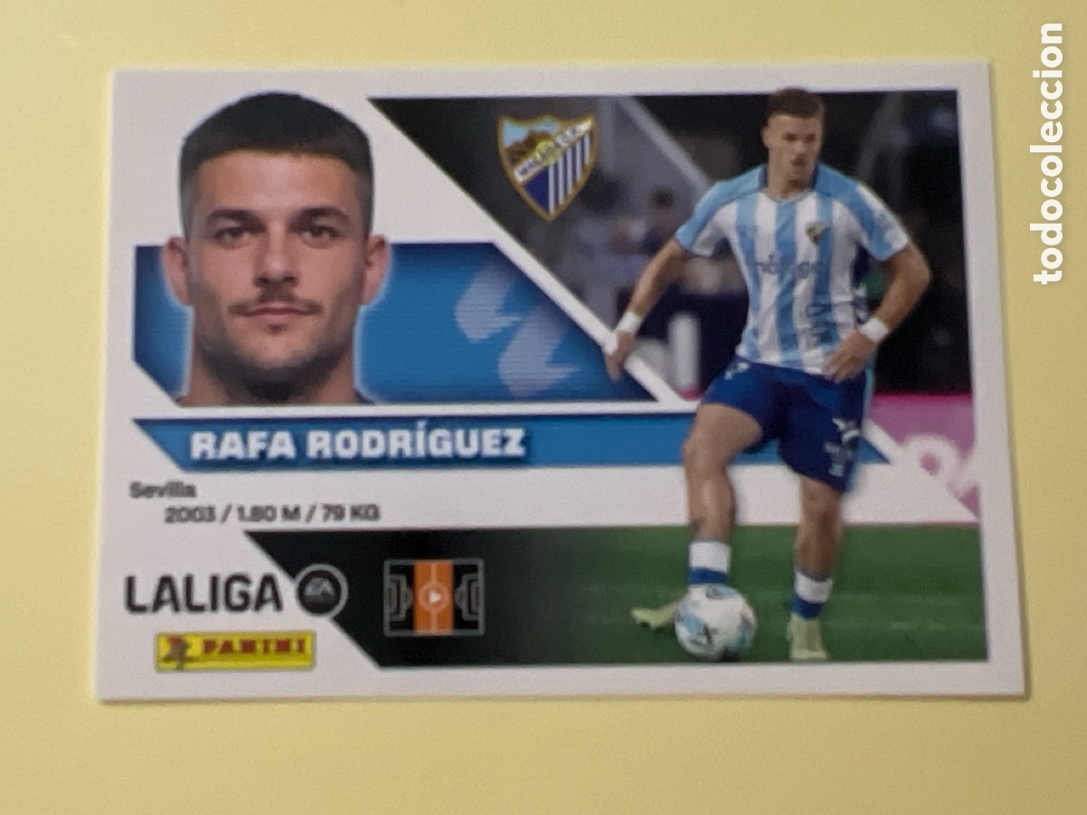 Figurine di Calcio: C5404. Rafa Rodr&iacute;guez n&uacute;mero 13A del Malaga cromo liga este 26-27 2026-2027
