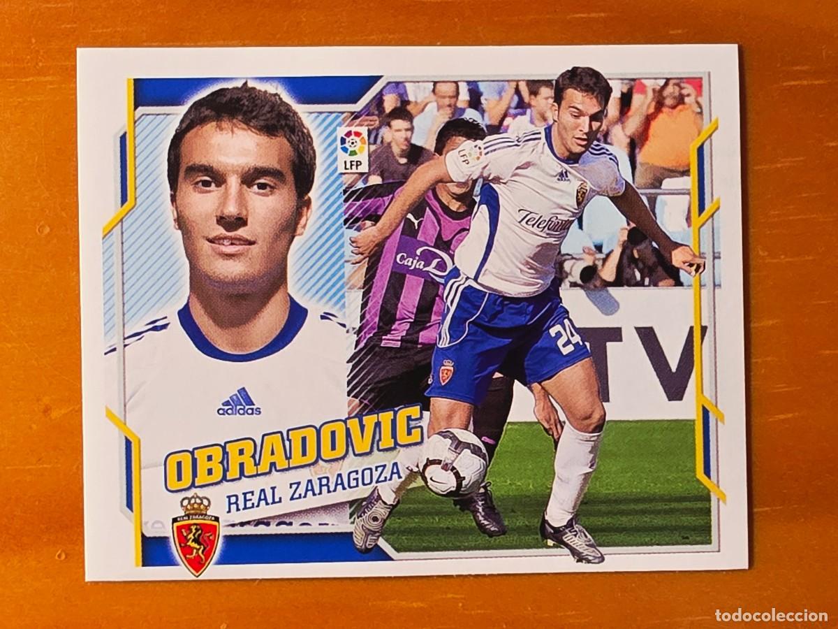 Cromos de f&uacute;tbol: 6 A Obradovic, Real Zaragoza, Panini Ediciones Liga Este 2010 2011 10 11 sin pegar