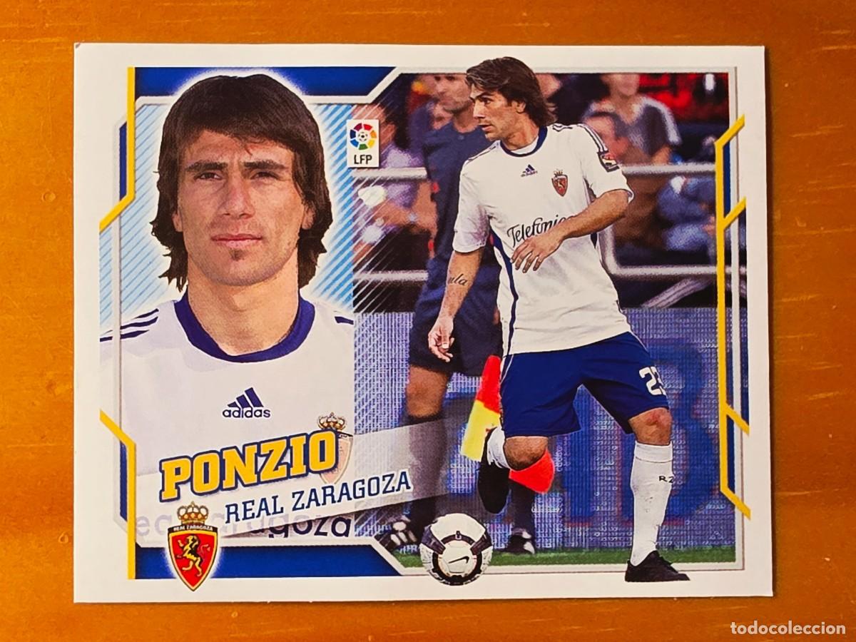 Cromos de f&uacute;tbol: 8 Ponzio, Real Zaragoza, Panini Ediciones Liga Este 2010 2011 10 11 sin pegar