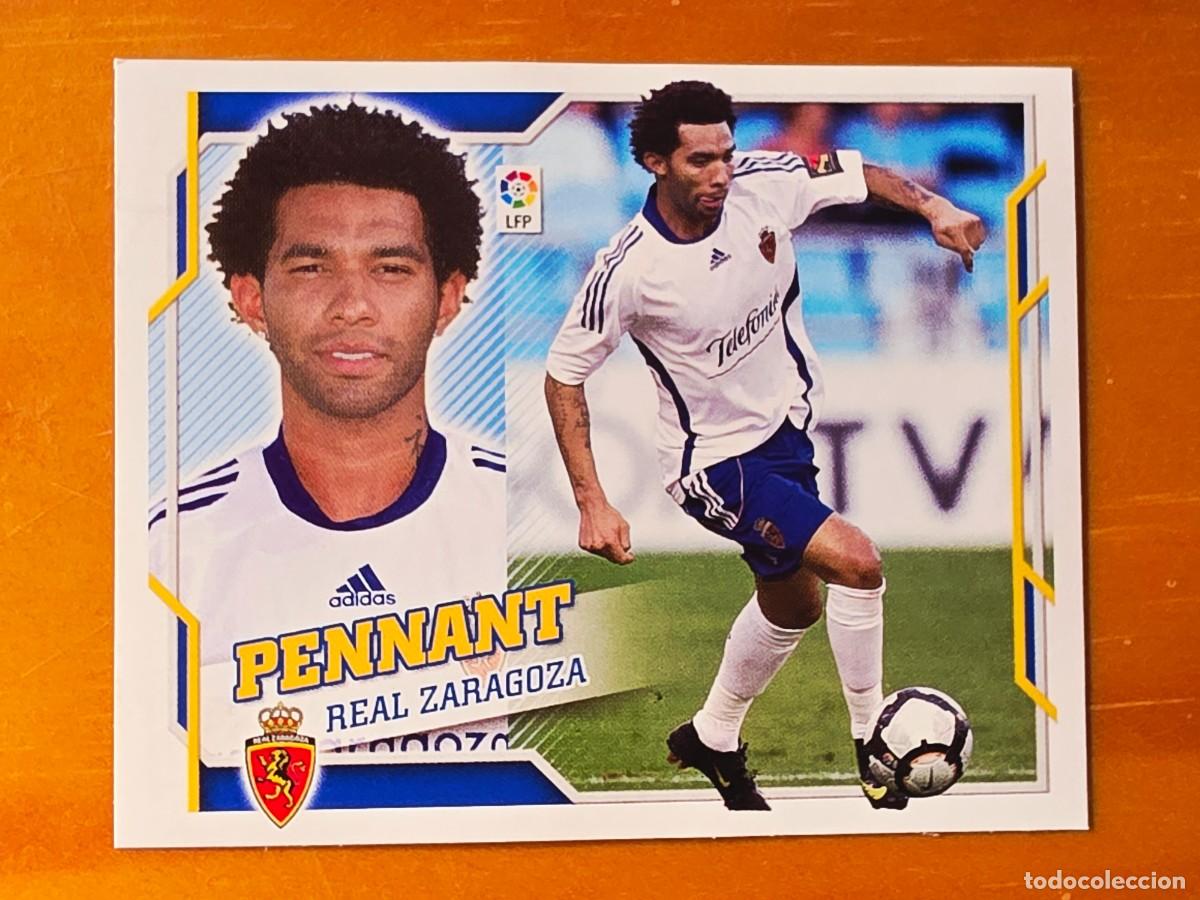 Cromos de f&uacute;tbol: 14 Jermaine Pennant, Baja, Real Zaragoza, Panini Ediciones Liga Este 2010 2011 10 11 sin pegar
