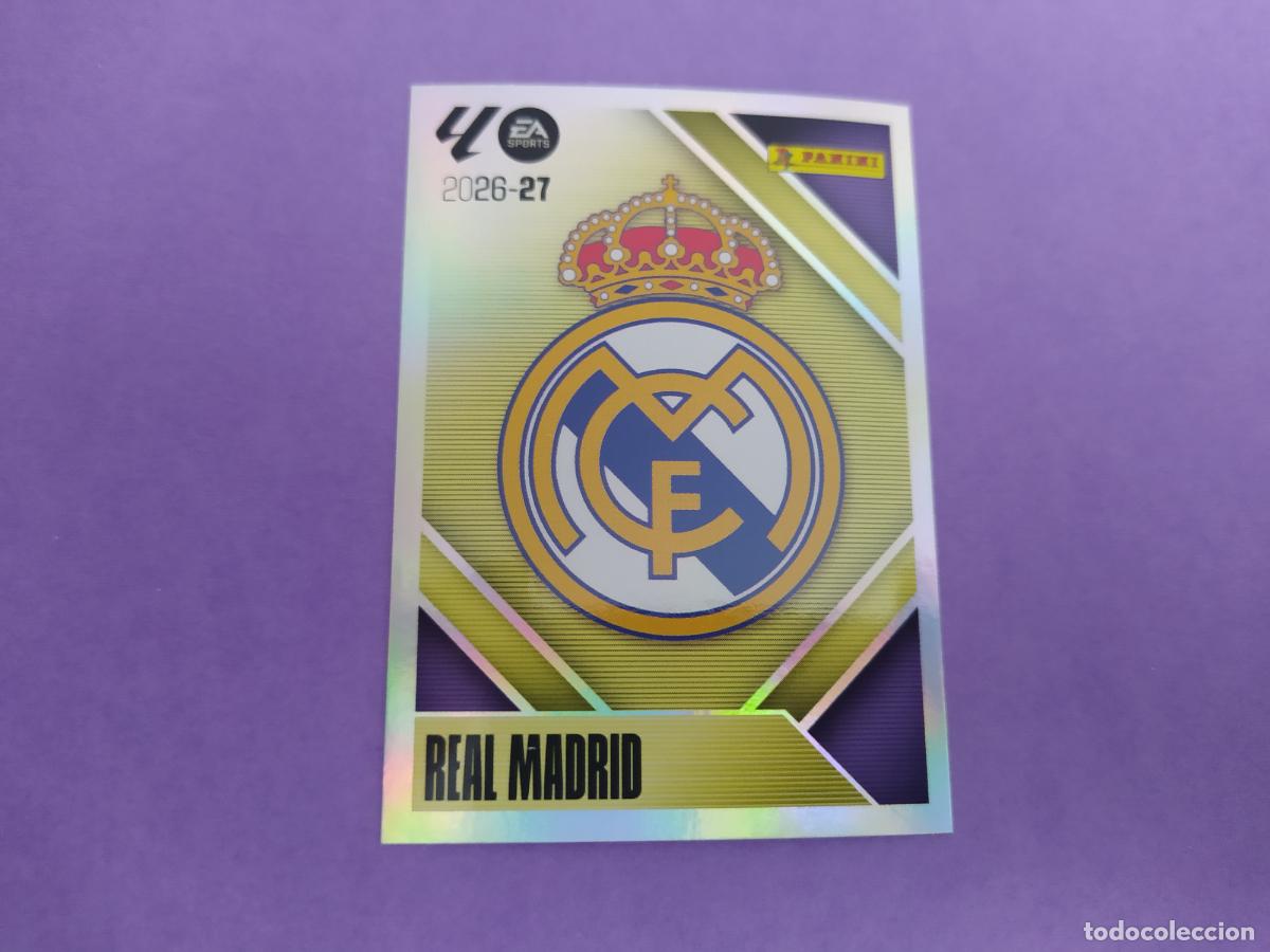 Cromos de f&uacute;tbol: LIGA ESTE 2026 2027 26 27 NUEVO - REAL MADRID N&ordm; 1 ESCUDO