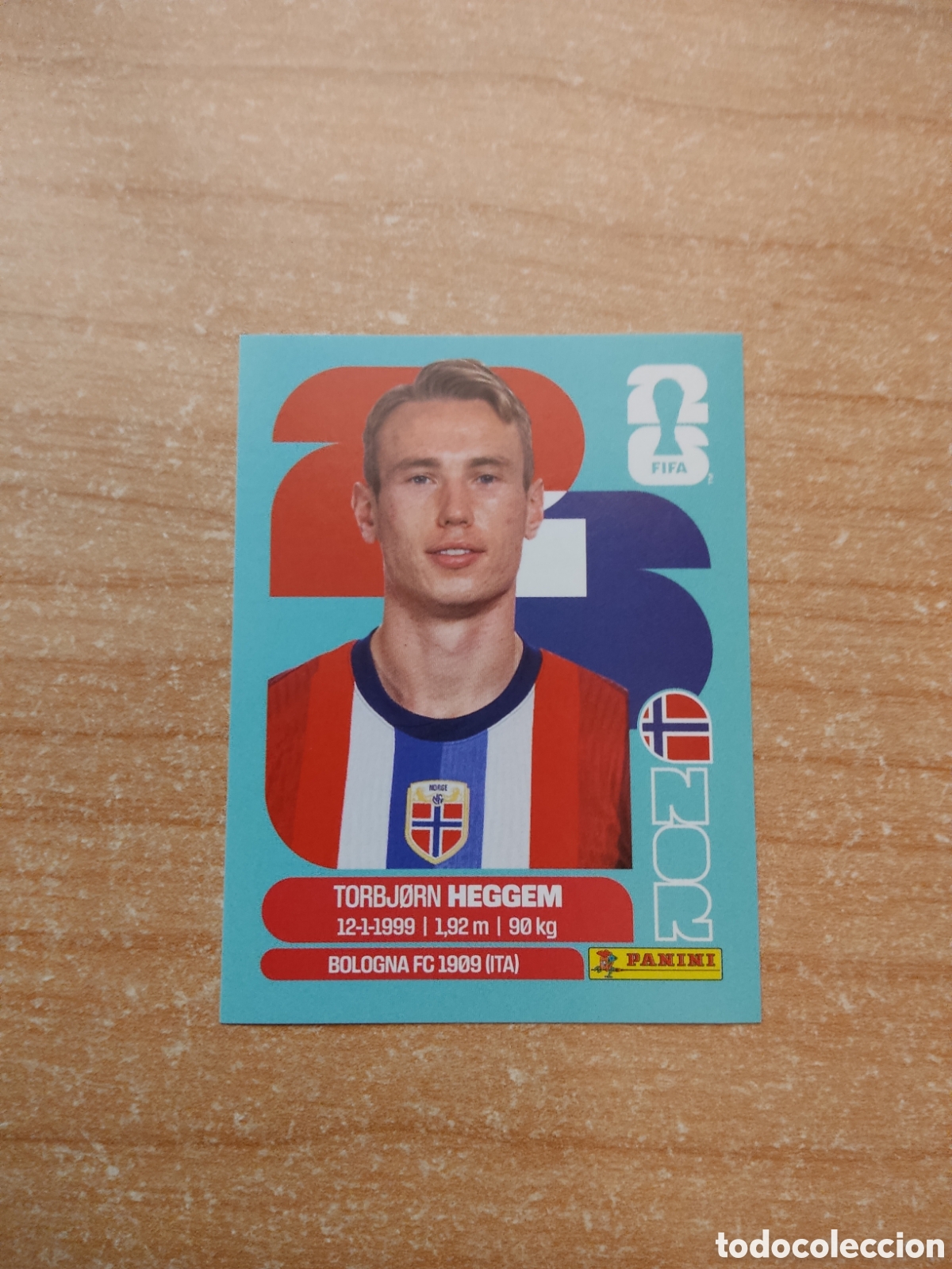 Cromos de f&uacute;tbol: 8 HEGGEM NORUEGA FIFA WORLD CUP 2026