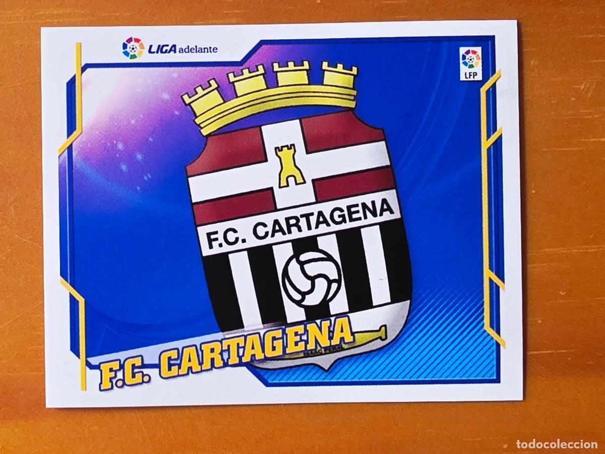 Cromos de f&uacute;tbol: Escudo FC Cartagena, Segunda Divisi&oacute;n Liga Adelante, Panini Ediciones Liga Este 2010 2011 10 11