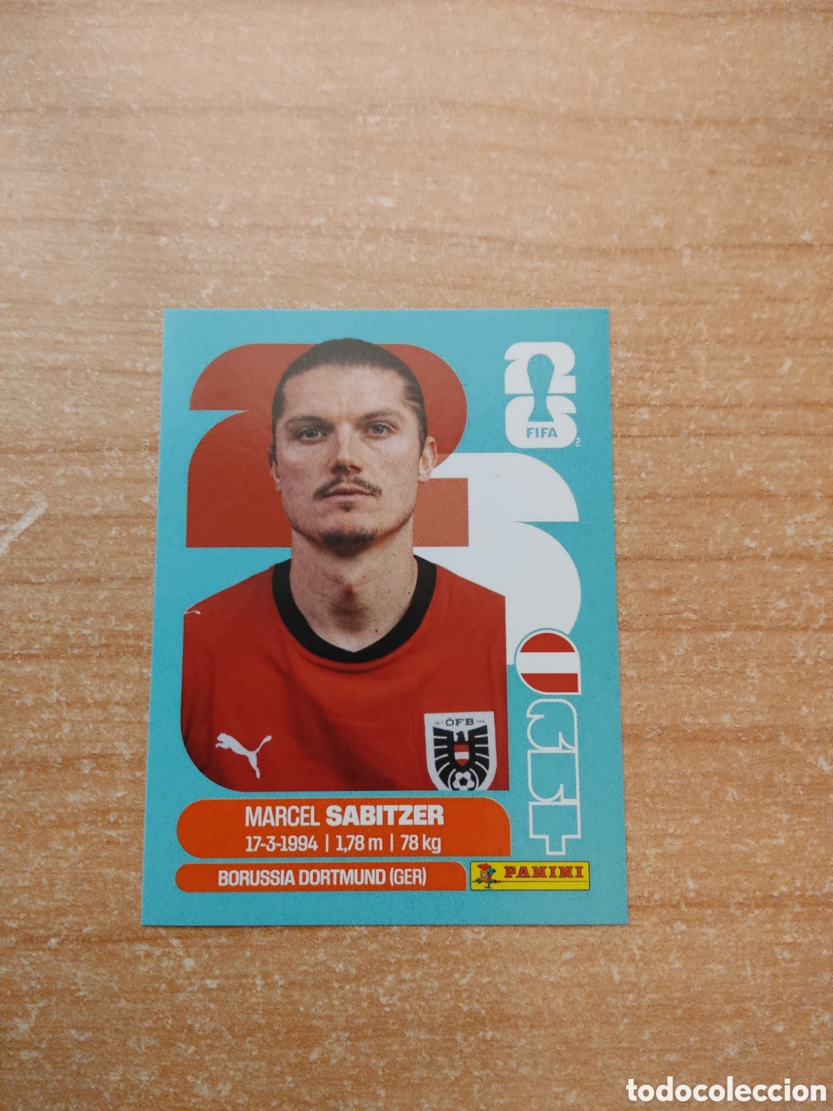Cromos de f&uacute;tbol: 11 SABITZER AUSTRIA FIFA WORLD CUP 2026