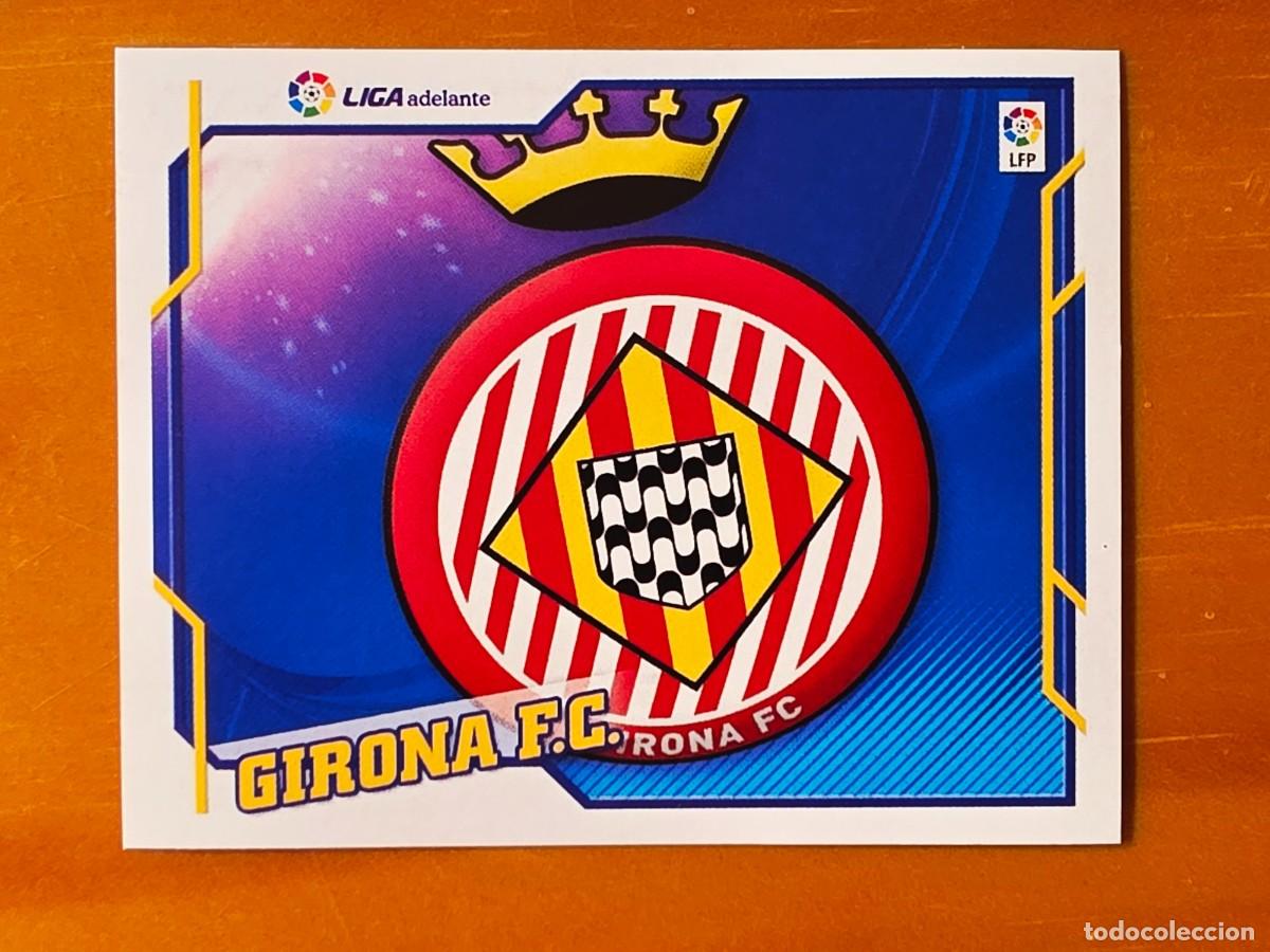 Cromos de f&uacute;tbol: Escudo Girona FC, Segunda Divisi&oacute;n Adelante, Panini Ediciones Liga Este 2010 2011 10 11