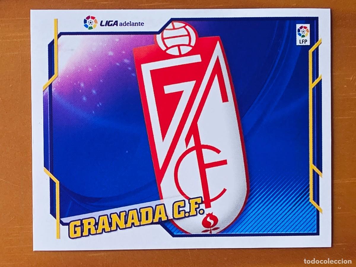 Cromos de f&uacute;tbol: Escudo Granada CF, Segunda Divisi&oacute;n Liga Adelante, Panini Ediciones Liga Este 2010 2011 10 11