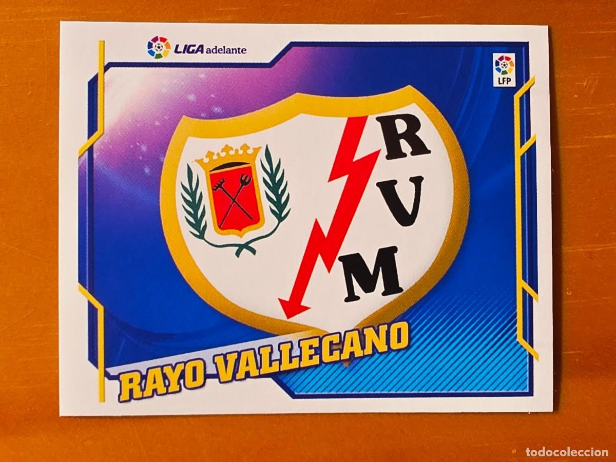 Cromos de f&uacute;tbol: Escudo Rayo Vallecano, Segunda Divisi&oacute;n Liga Adelante, Panini Ediciones Liga Este 2010 2011 10 11