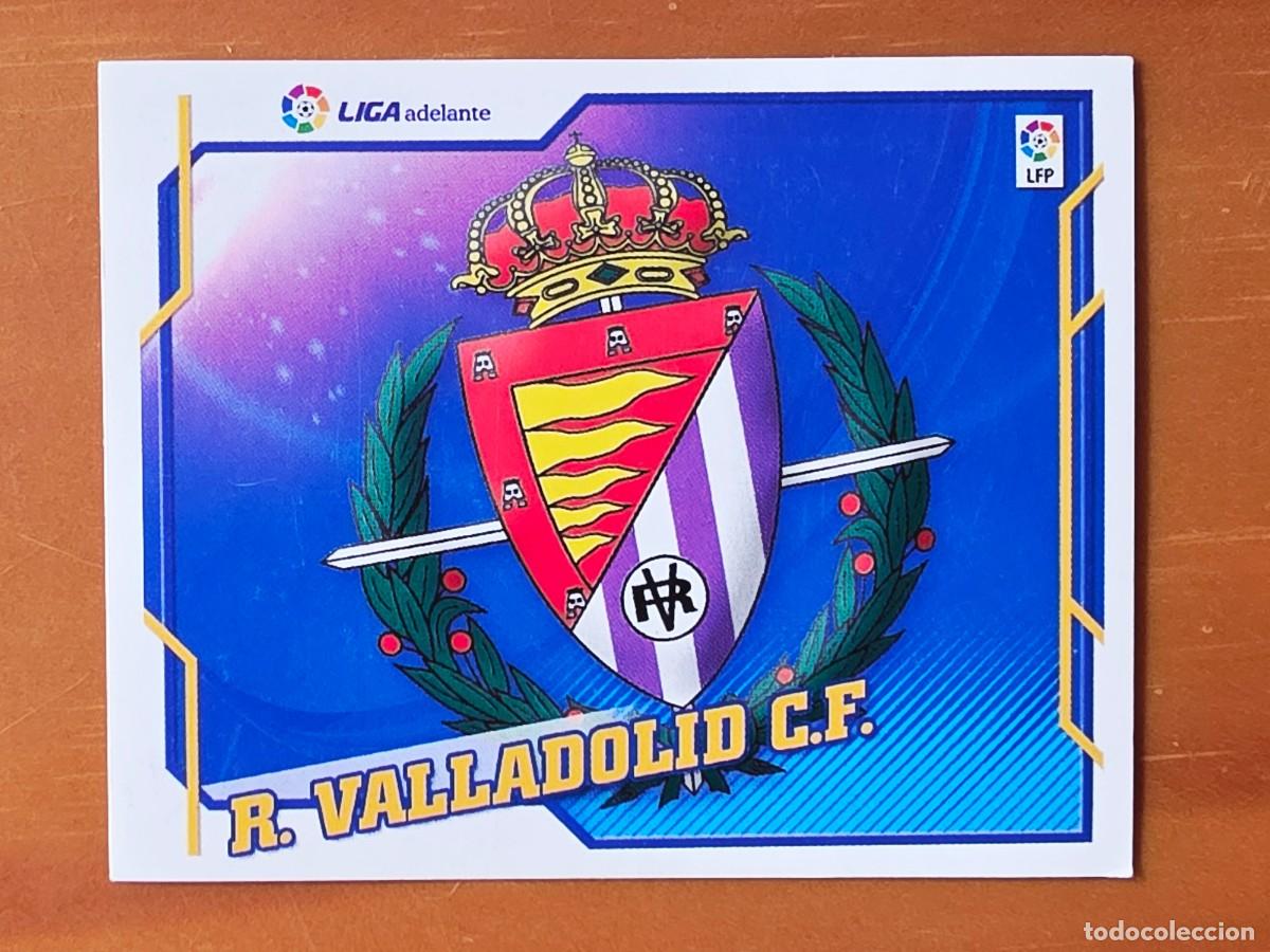 Cromos de Futebol: Escudo Real Valladolid, Segunda Divisi&oacute;n Liga Adelante, Panini Ediciones Liga Este 2010 2011 10 11