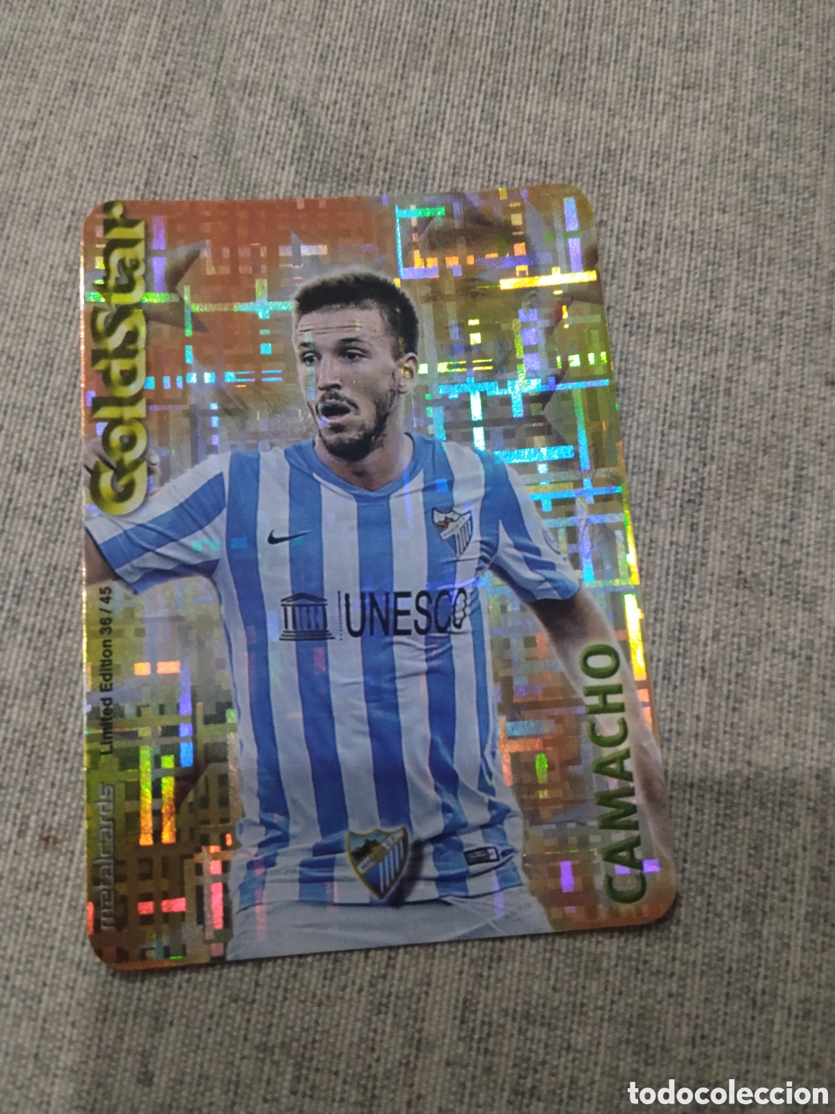 Cromos de Futebol: MUNDICROMO QUIZ GAME 2015 (2014 15 ) GOLDSTAR CAMACHO - MALAGA CF TETRIS LIMITED EDITION