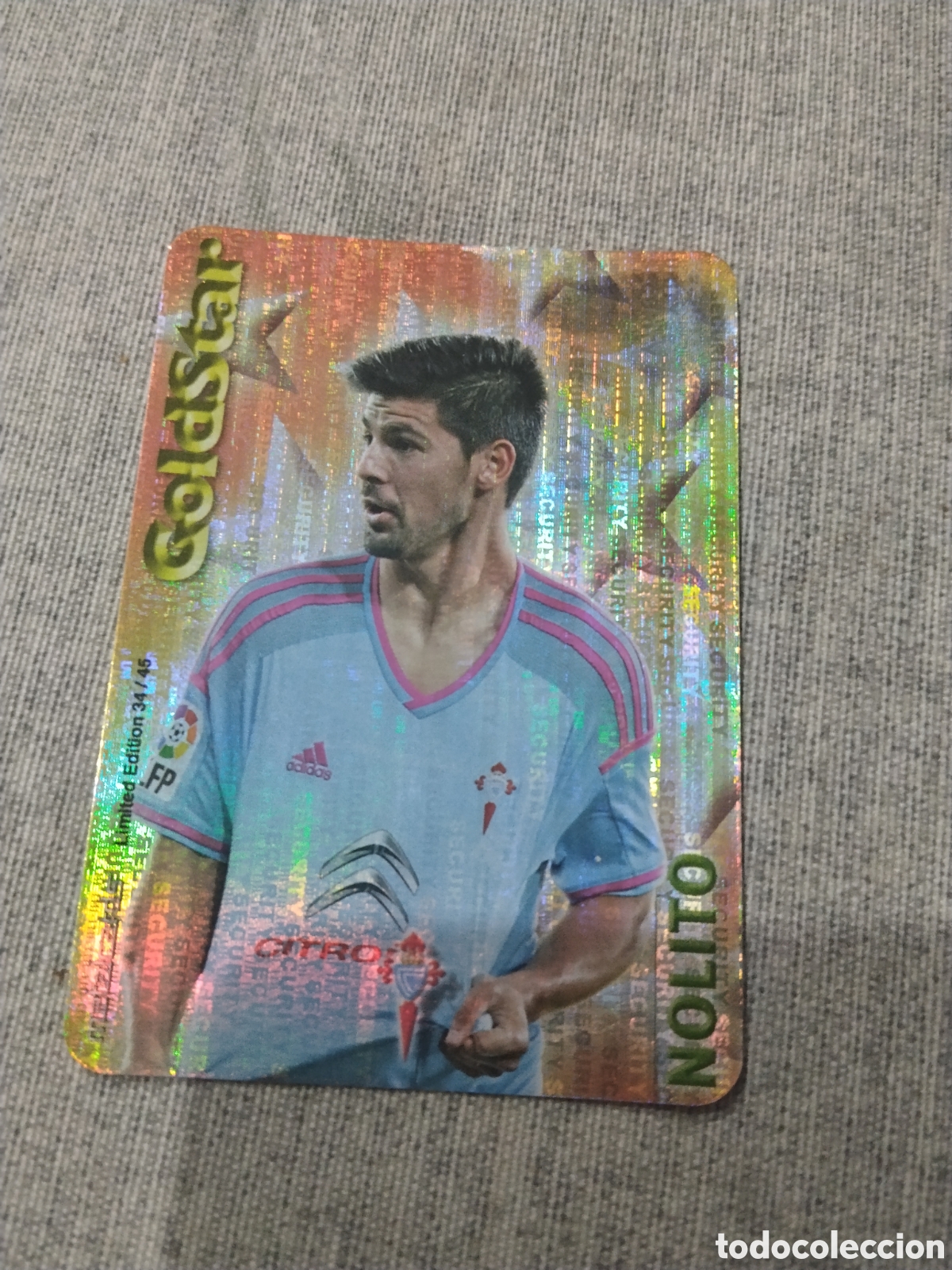 Cromos de f&uacute;tbol: MUNDICROMO QUIZ GAME 2015 (2014 15 ) GOLDSTAR NOLITO - RC CELTA DE VIGO TETRIS LIMITED EDITION