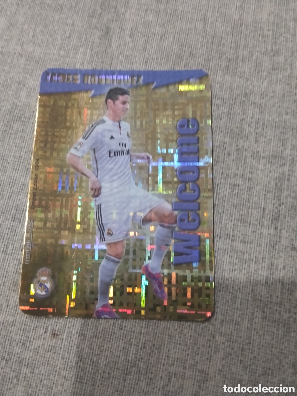 Cromos de f&uacute;tbol: MUNDICROMO QUIZ GAME 2015 (2014 15 ) WELCOME JAMES RODRIGUEZ- REAL MADRID TETRIS