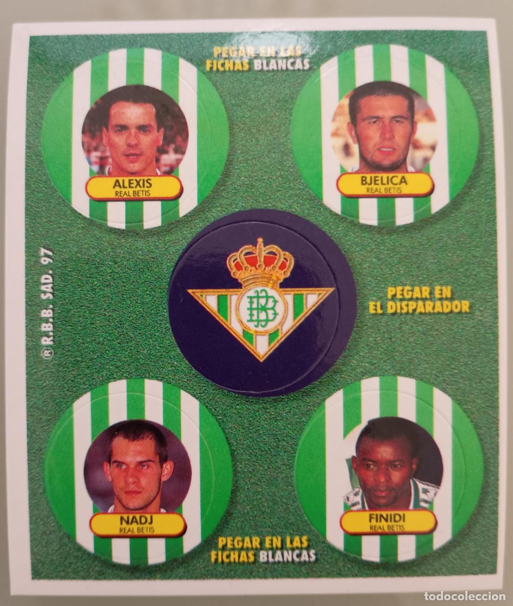 Cromos de f&uacute;tbol: Ficha n&ordm; 7-R. Betis. Foot Stars. Temporada 1996-97