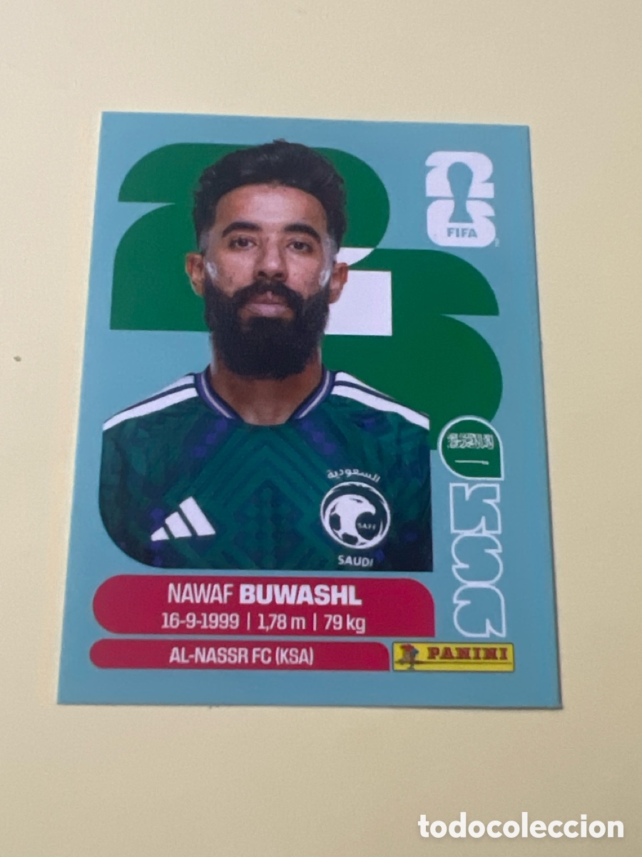Cromos de f&uacute;tbol: C5422. BUWASHL ARABIA SAUD&Iacute; KSA 5 MUNDIAL F&Uacute;TBOL 2026 FIFA WORLD CUP PANINI SIN PEGAR