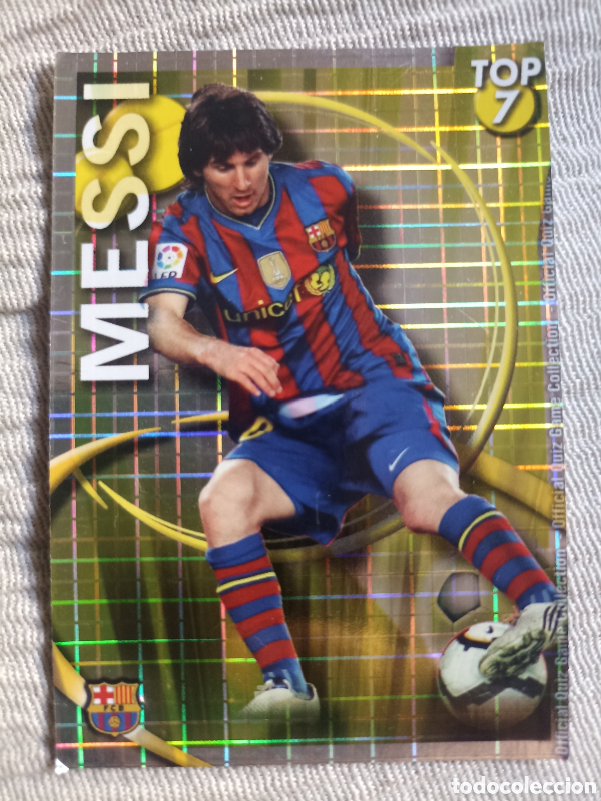 Cromos de f&uacute;tbol: Messi Oficial Quiz Game Collection 2011 cromo 595
