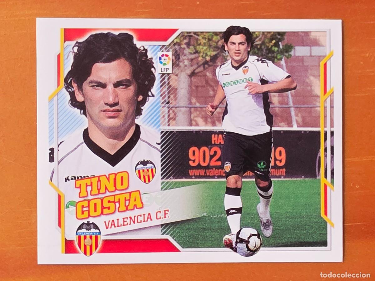 Cromos de f&uacute;tbol: &Uacute;ltimos Fichajes 6 Tino Costa, Valencia CF, Panini Ediciones Liga Este 2010 2011 10 11