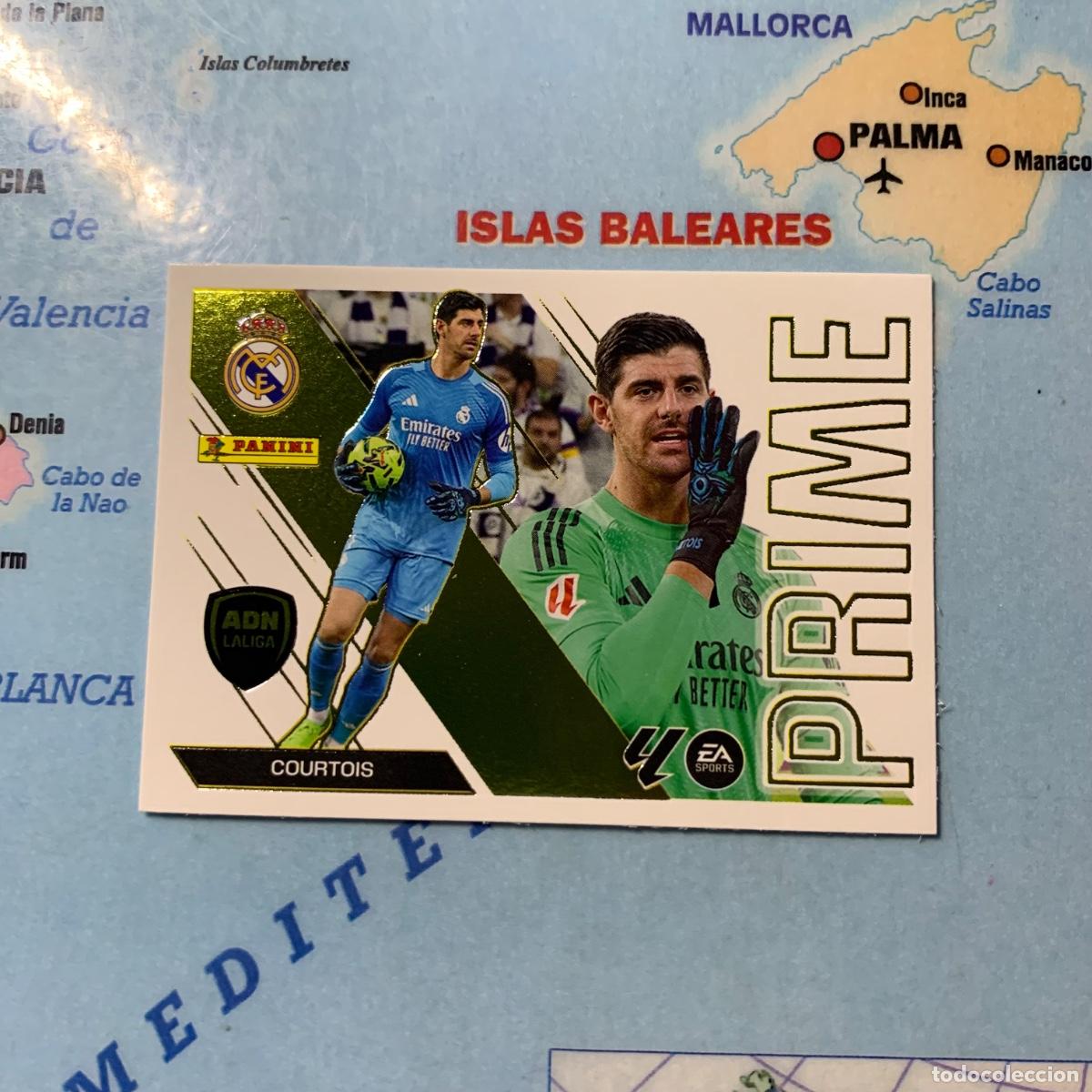 Cromos de f&uacute;tbol: Courtois ADN la liga Prime n&uacute;mero 3 Del Real Madrid cromo de la liga este 26-27 2026-2027