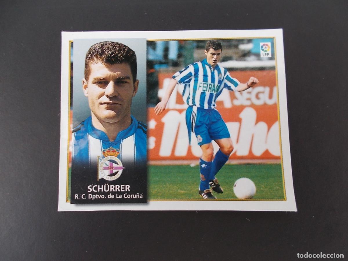 Cromos de f&uacute;tbol: ESTE 98-99 FICHAJE N&ordm;19 SCHURRER DEPORTIVO RECORTADO