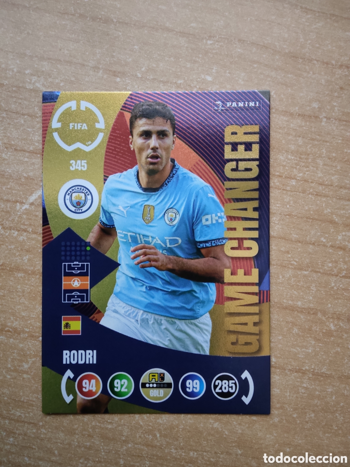Cromos de f&uacute;tbol: 345 RODRI MANCHESTER CITY GAME CHANGER MUNDIAL DE CLUBES ADRENALYN 2025