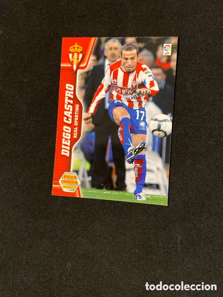 Cromos de f&uacute;tbol: DIEGO CASTRO 303 (SPORTING GIJ&Oacute;N) PANINI MEGACRACKS 2010-2011 10 11 CROMO CARTA M-6