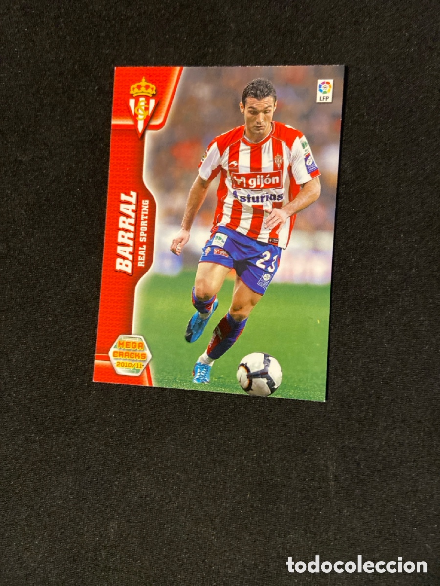 Cromos de f&uacute;tbol: BARRAL 306 (SPORTING GIJ&Oacute;N) PANINI MEGACRACKS 2010-2011 10 11 CROMO CARTA M-6