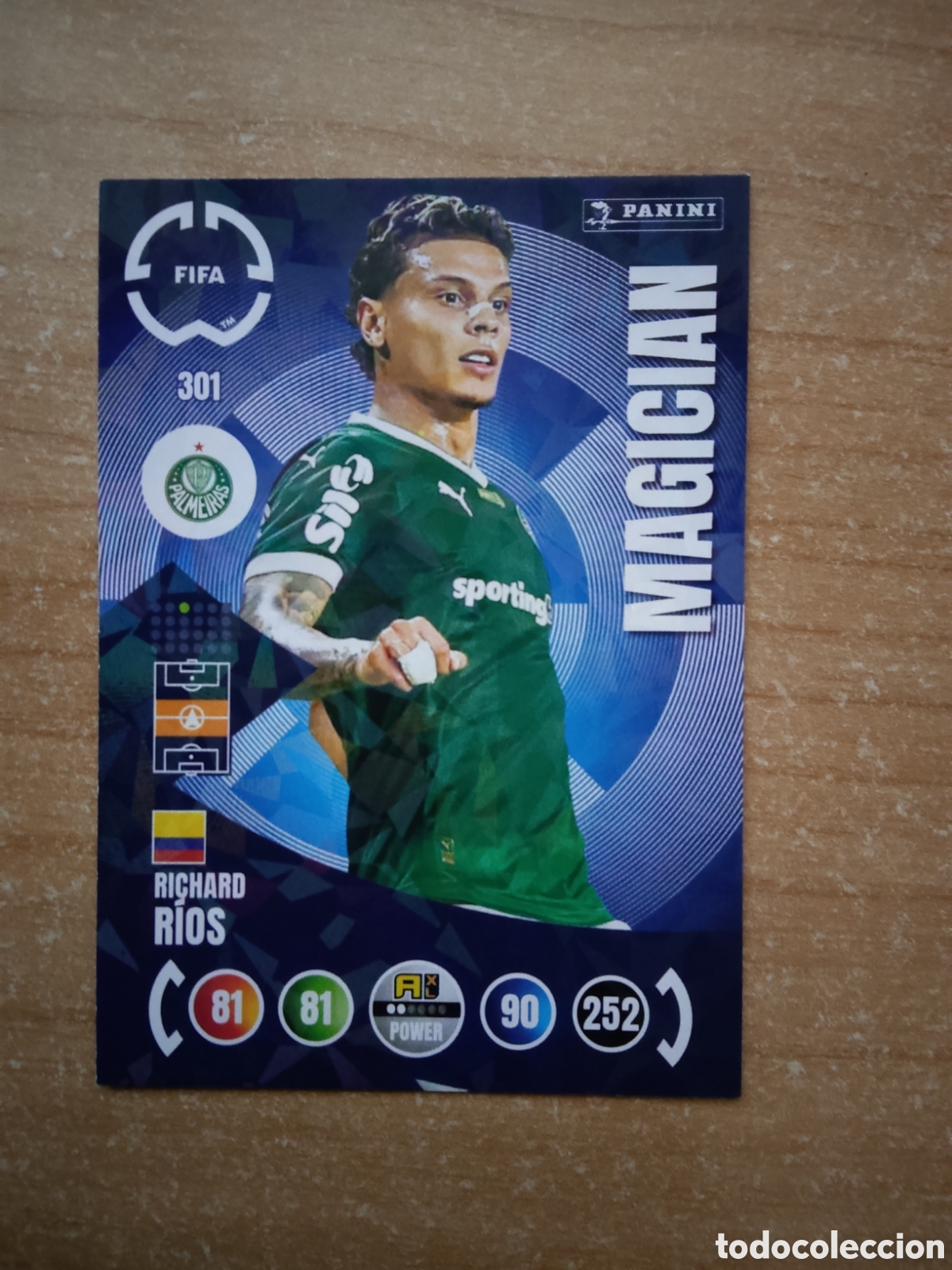 Cromos de f&uacute;tbol: 301 RICHARD RIOS PALMEIRAS MAGICIAN MUNDIAL DE CLUBES ADRENALYN 2025