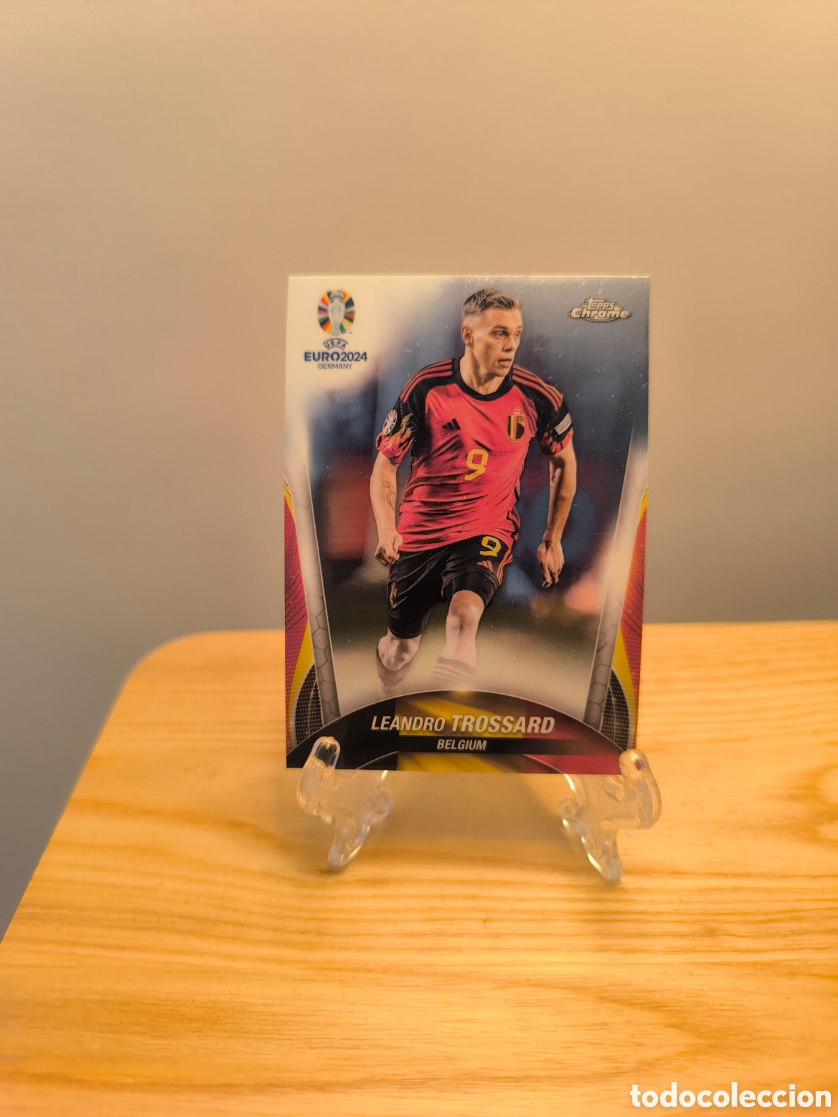 Cromos de f&uacute;tbol: Leandro Trossard, B&eacute;lgica Topps Chrome Euro 2024