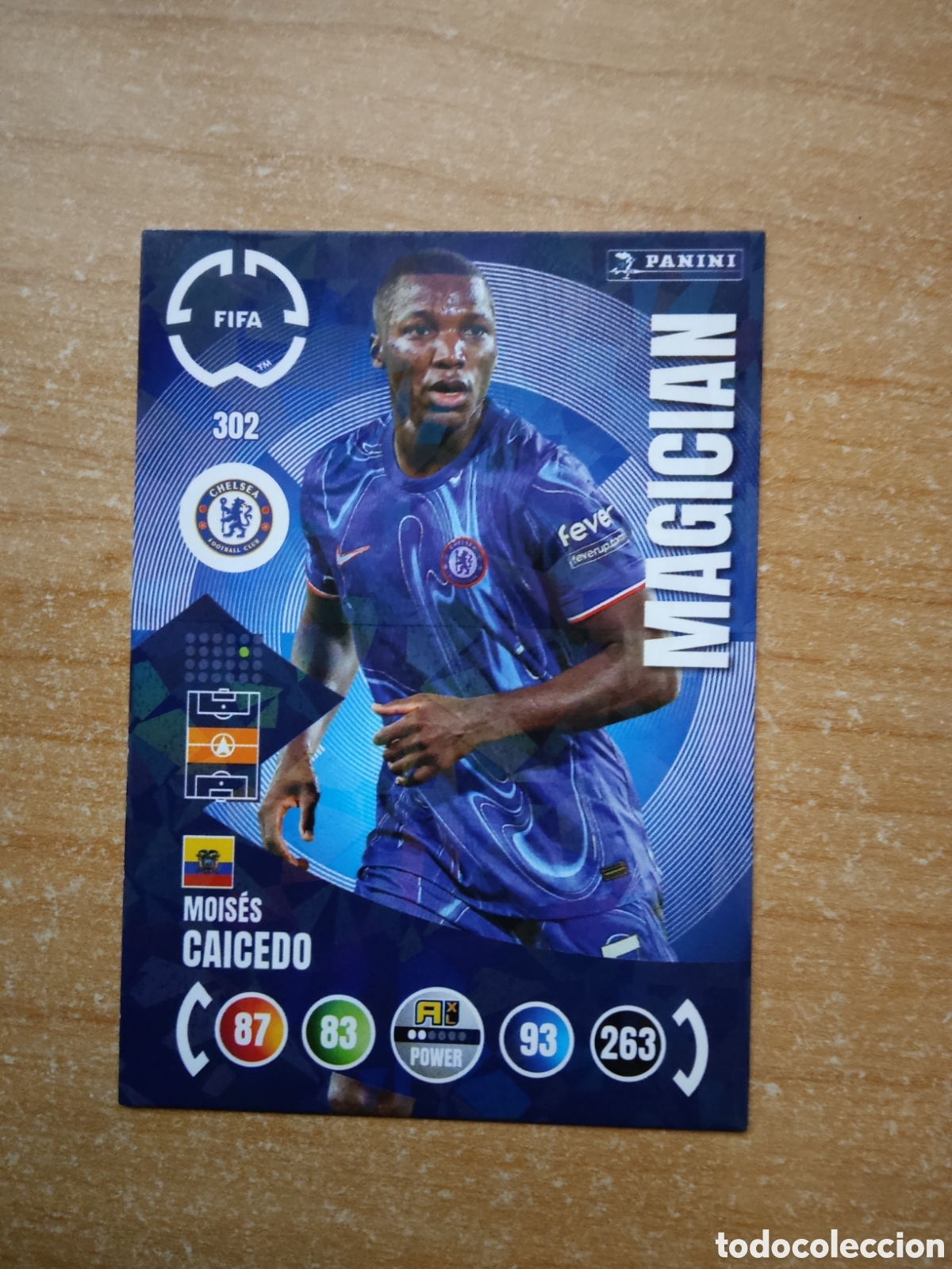 Cromos de f&uacute;tbol: 302 MOISES CAICEDO CHELSEA MAGICIAN MUNDIAL DE CLUBES ADRENALYN 2025