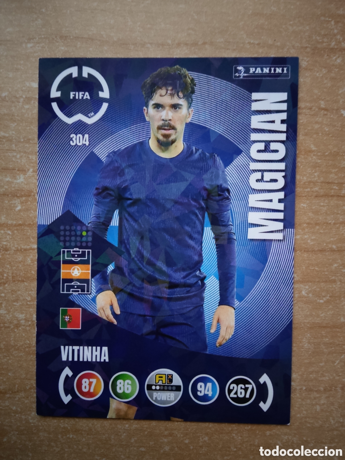 Cromos de f&uacute;tbol: 304 VITINHA PSG MAGICIAN MUNDIAL DE CLUBES ADRENALYN 2025