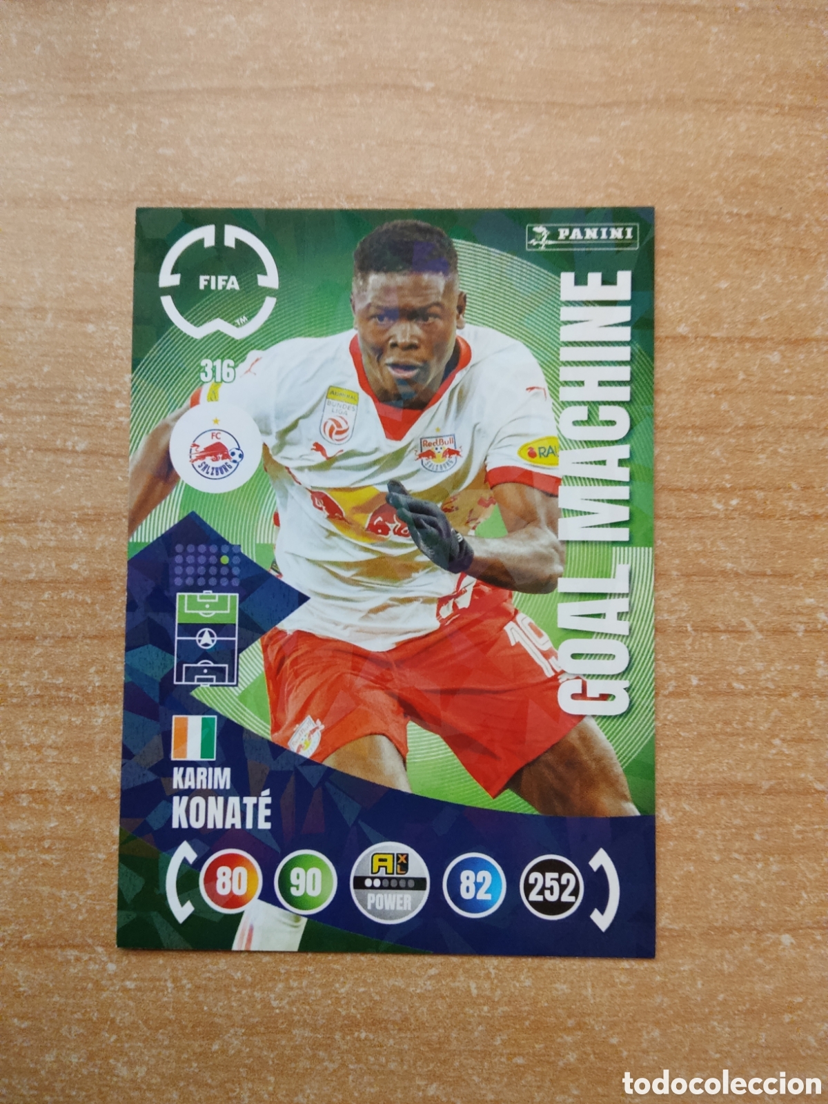 Cromos de f&uacute;tbol: 316 KARIM KONATE GOAL MACHINE SALZBURG MUNDIAL DE CLUBES ADRENALYN 2025