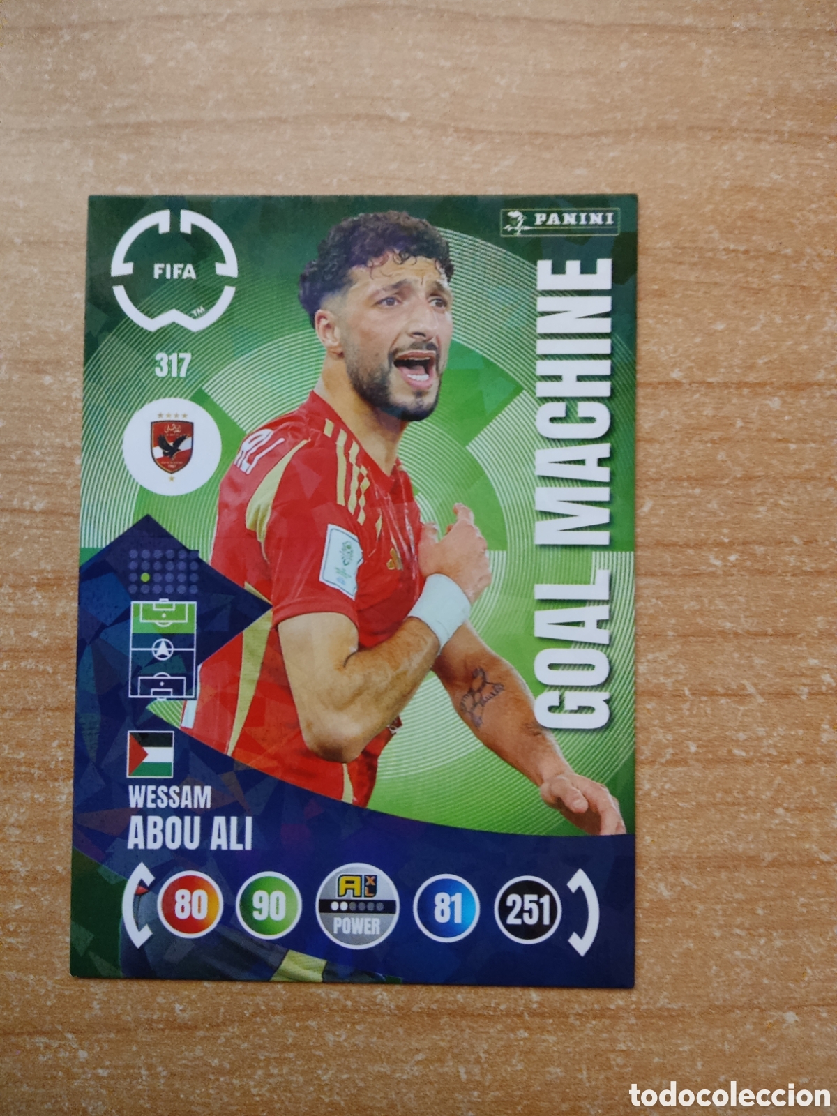 Cromos de f&uacute;tbol: 317 WESSAM ABOU ALI GOAL MACHINE MUNDIAL DE CLUBES ADRENALYN 2025