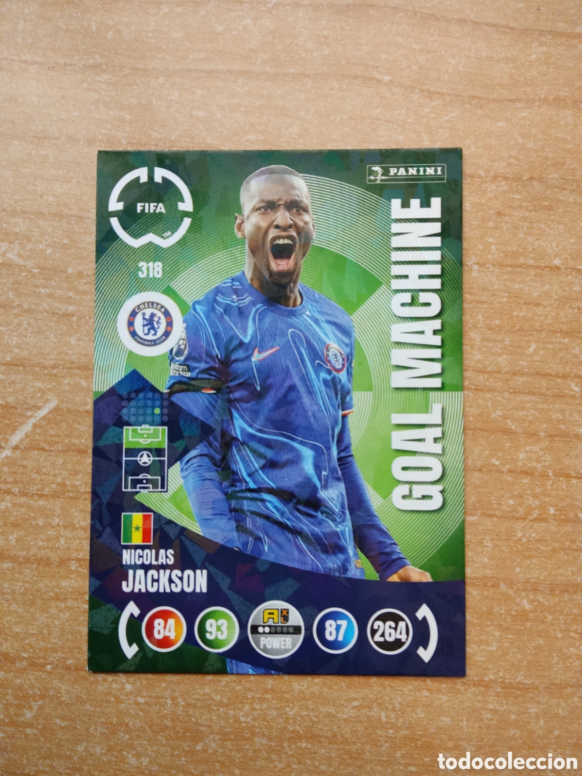 Cromos de f&uacute;tbol: 318 NICOLAS JACKSON CHELSEA GOAL MACHINE MUNDIAL DE CLUBES ADRENALYN 2025
