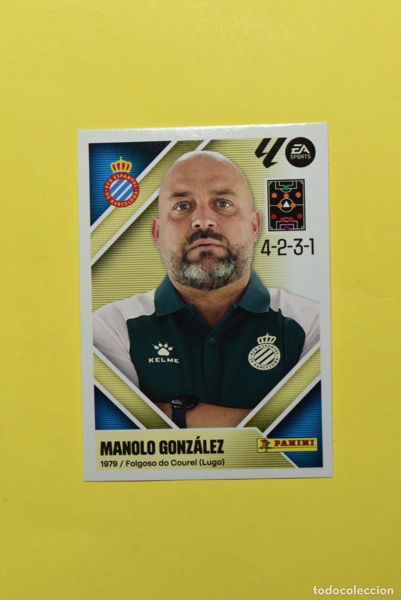 Cromos de f&uacute;tbol: Cromo Liga 2026 2027. 26 27. Manolo Gonz&aacute;lez. Espanyol. Entrenador. N. &ordm; 2. ESTE. Panini