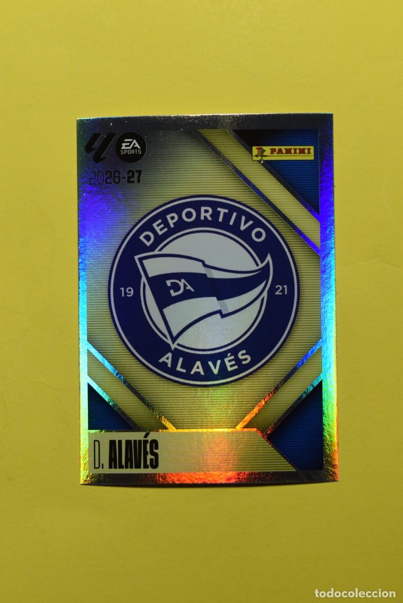 Cromos de f&uacute;tbol: Cromo Liga 2026 2027. 26 27. Alav&eacute;s. Escudo. N. &ordm; 1. ESTE. Panini