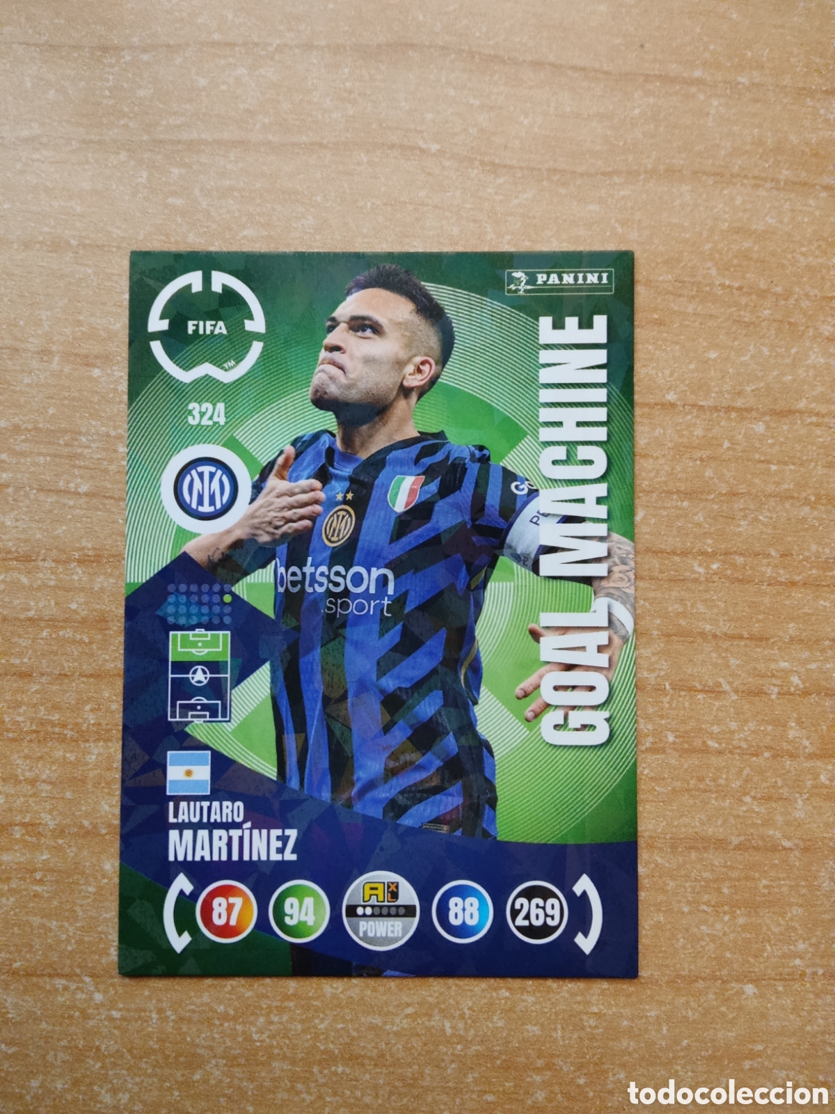 Cromos de f&uacute;tbol: 324 LAUTARO MARTINEZ INTER MILAN GOAL MACHINE MUNDIAL DE CLUBES ADRENALYN 2025