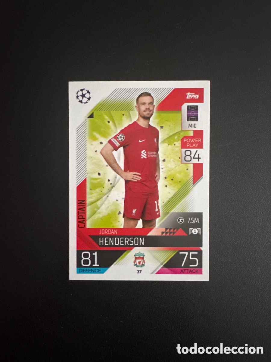 Figurine di Calcio: HENDERSON LIVERPOOL N&Uacute;MERO 37 MATCH ATTAX 2022 2023