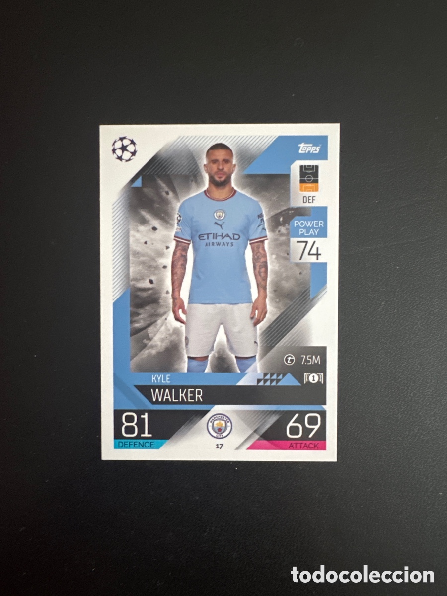 Figurine di Calcio: WALKER MANCHESTER CITY N&Uacute;MERO 17 MATCH ATTAX 2022 2023