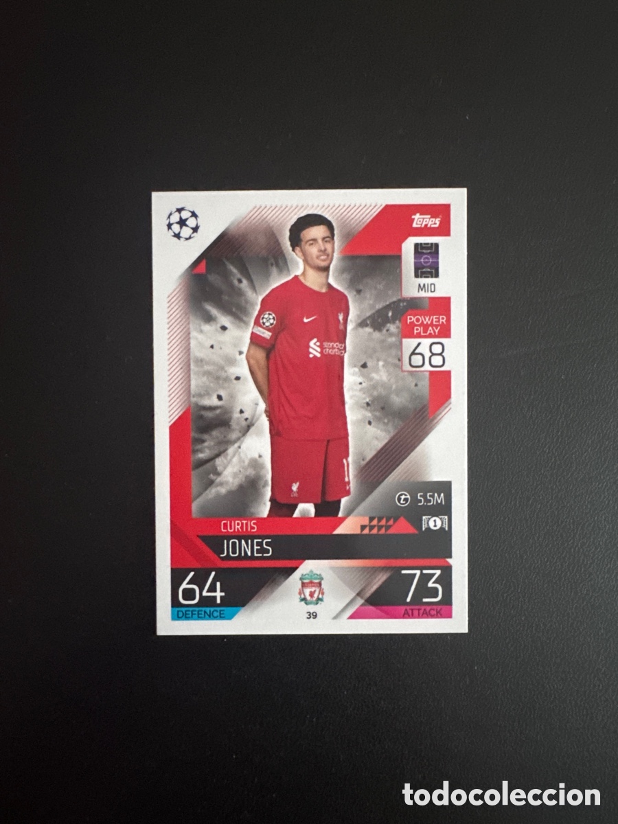 Cromos de Futebol: JONES N&Uacute;MERO 39 LIVERPOOL MATCH ATTAX 2022 2023