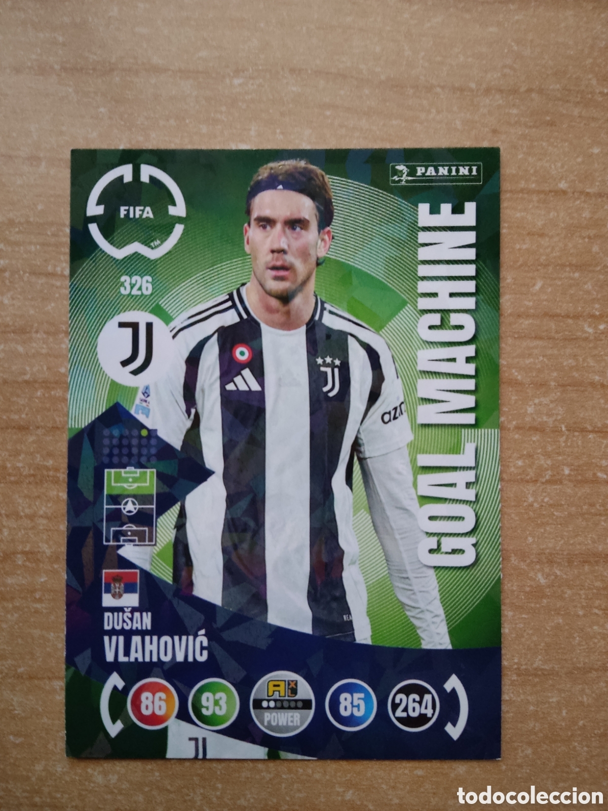 Cromos de f&uacute;tbol: 326 VLAHOVIC JUVENTUS GOAL MACHINE MUNDIAL DE CLUBES ADRENALYN 2025